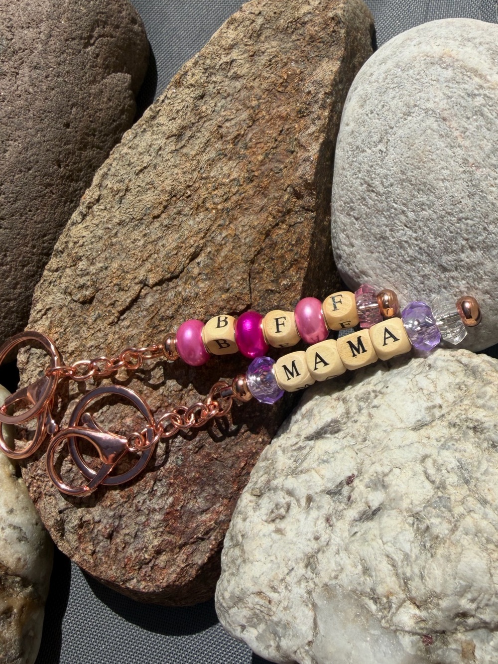 Handmaid [bubblegum bff] Beaded Charm Keychain/ Purse Clip